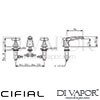 Cifial 31130HC.U Hexa 3 Hole Deck Basin Mixer Tap Low Spout Dimensions